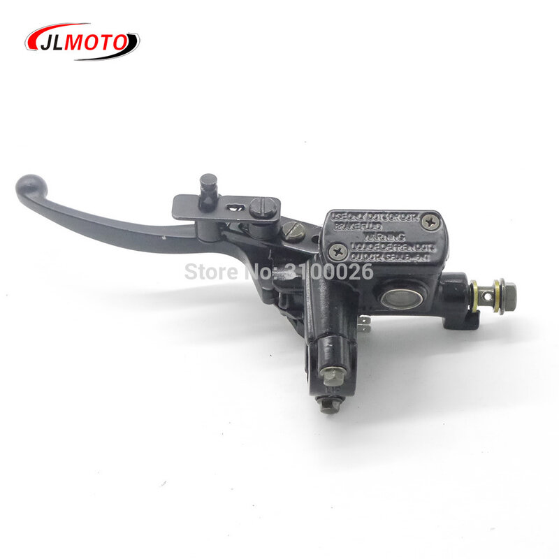 Left Hand Rear Master Cylinder 7/8 Handlebar Hydraulic Brake Lever With Parking Brake & Stop Switch Fit For ATV Quad Bike Parts