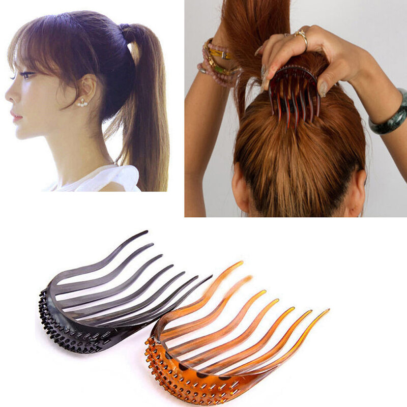 Pinza de plástico esponjosa para peinar el cabello para mujer, herramienta para hacer moños, soporte para cola de caballo, horquillas, accesorios para el cabello, 2022