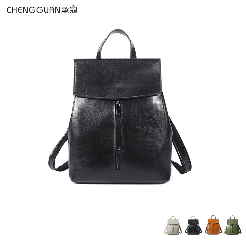 Мода Качество chengguan 2688 натуральная кожа досуг рюкзак простота удобные высокой емкости практичное мастерство 2019