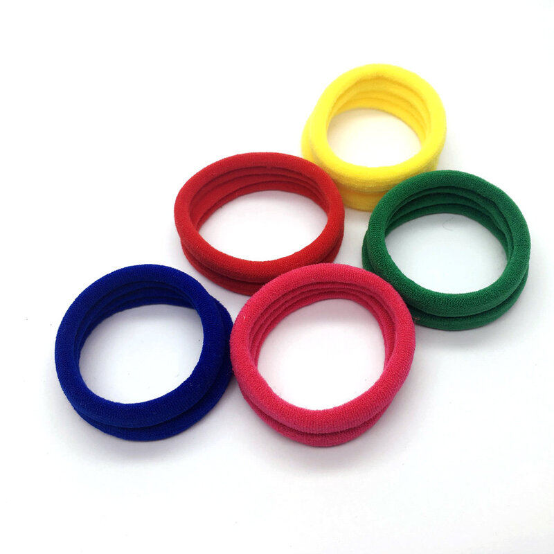 Moda 10 sztuk/partia Big Size cukierkowy kolor jakości elastyczna gumka do włosów akcesoria dziewczyna kobiety opaski gumowe Tie Gum (Mix kolorów)
