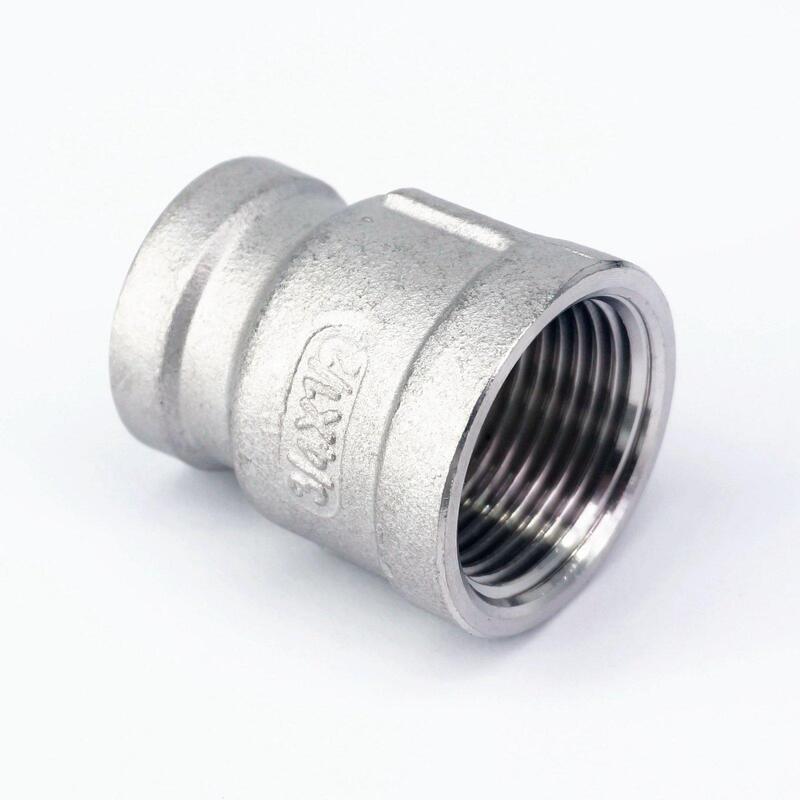 3/4" BSP female to 1/2" BSP female Thread Reducer 304 Stainless Steel Pipe Fitting Connector Adpater