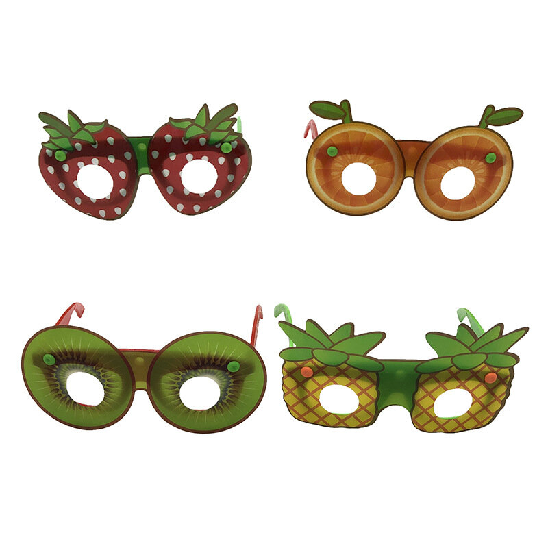 Iwish óculos de decoração criativa, óculos para decoração criativa de frutas, manual, óculos de desenho animado, para festa de aniversário, presente de natal