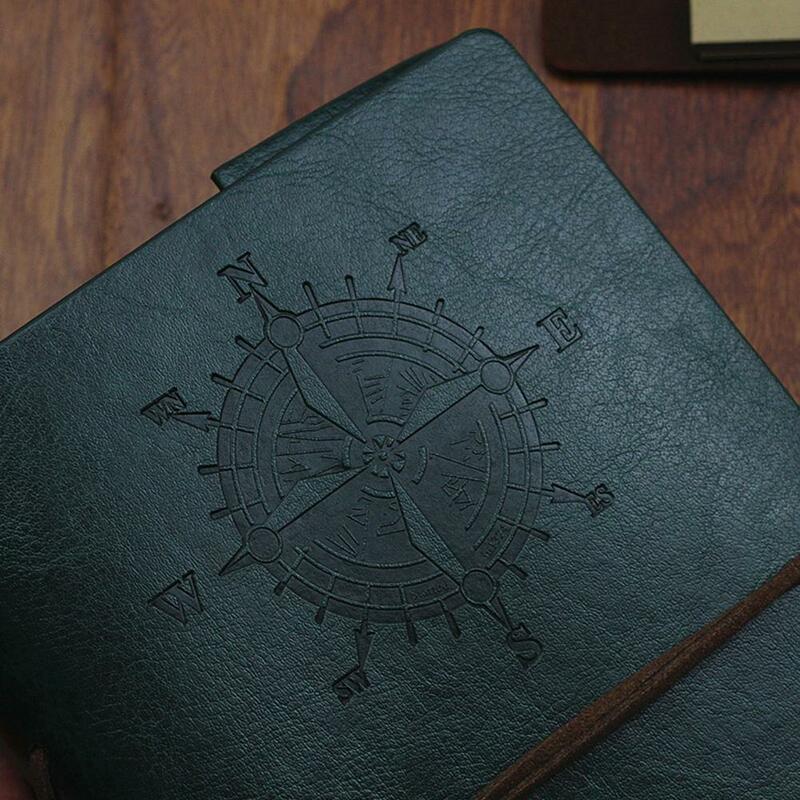 Retro Spiral Notebook Diary Notepad Vintage Pirate Anchors PU Leather Note Book For Traveler Journal R20