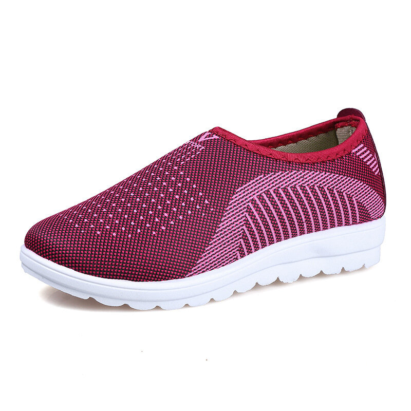 Factory Outlet Breathable Mother Slip-On Shoes Woman Cheap Outdoor Fashion Sneakers Women Flat Shoes Women Ladies Summer Loafers