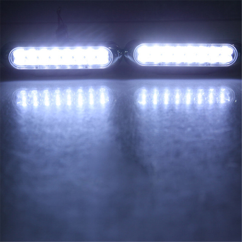 2 unids/set SMD Led Auto coche DRL LED diurna Luz de niebla luces de conducción lámpara luz externa estilo de coche blanco DC 12 V