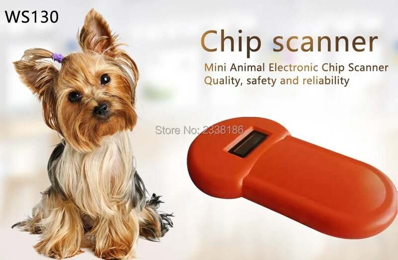 Free shipping ISO FDX-B Pet RFID Chip Reader OLED Display Portable Animal Microchip Scanner for Dog Cat