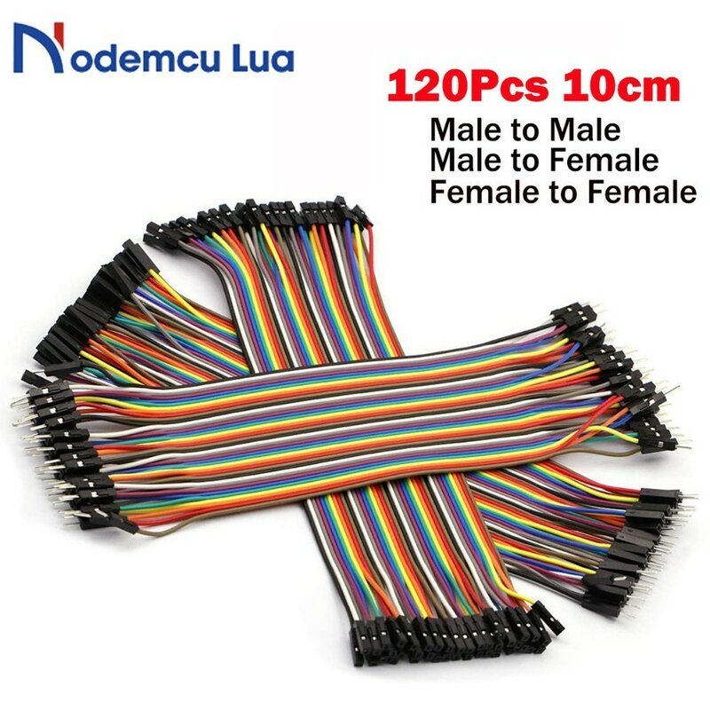 120pçs 10cm linha de dupont macho para macho fêmea para macho e fêmea para fêmea, jumper wire de cabo dupont 40 peças para arduino diy kit