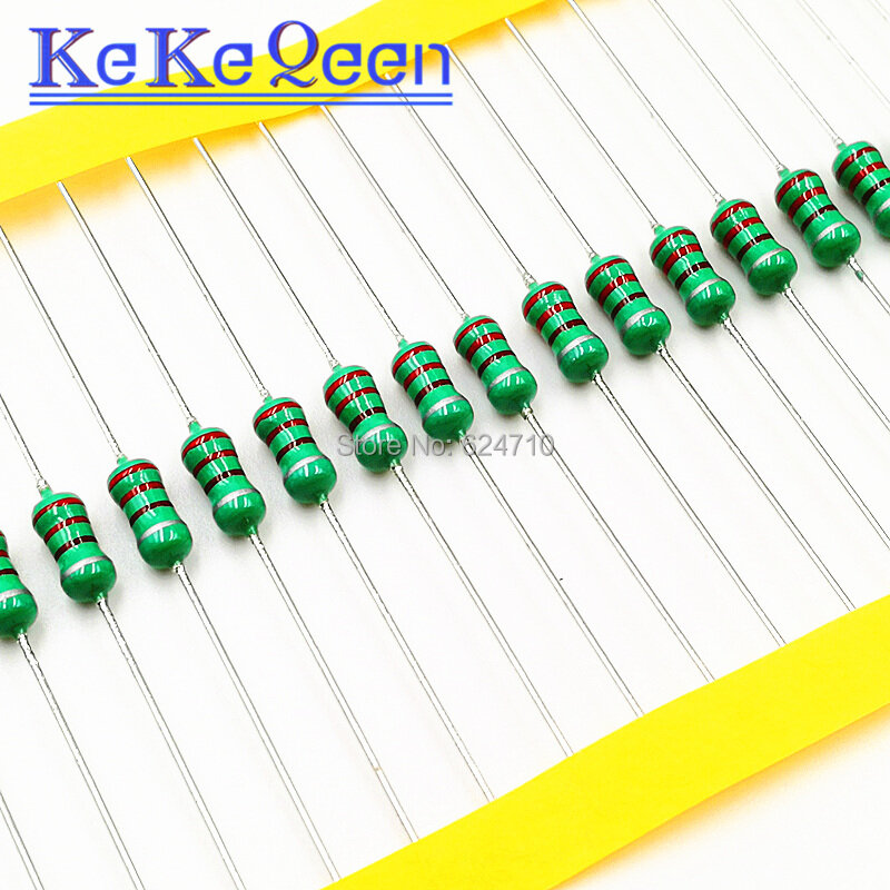 50 teile/los 0410 Inductor 1UH 1.2UH 1.5UH 1.8UH 2.2UH 2.7UH 3.3UH 3.9UH 4.7UH 5.6UH 6.8UH 8.2UH 1/2 W farbe kreis Coils inductor