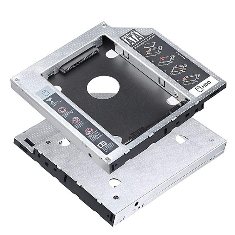 2nd HDD SSD Hard Drive Caddy Tray Replacement for Lenovo Thinkpad T420 T430 T510 T520 T530 W510 W520 W530, Internal Laptop CD/