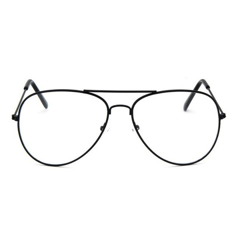 항공 골드 프레임 선글라스, 남성용 클래식 안경, 투명 투명 렌즈, 광학 안경, 파일럿 스타일