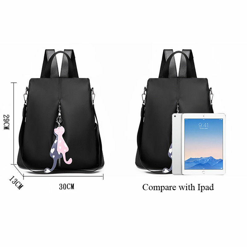 2019 새로운 여성의 도난 방지 배낭 패션 간단한 단색 학교 가방 옥스포드 헝겊 어깨 가방