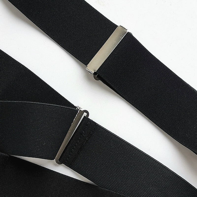 Bretelles pour hommes, grande taille, 50mm de large, haute élasticité réglable, 4 pinces solides, bretelles, pantalon robuste, dos en X, bretelles, 5 couleurs