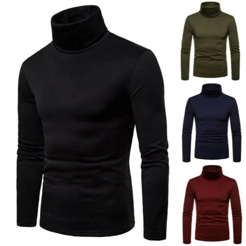 2019 nueva marca de suéteres térmicos de cuello de tortuga skivvvy suéteres de cuello alto Stretch Casual Tops US