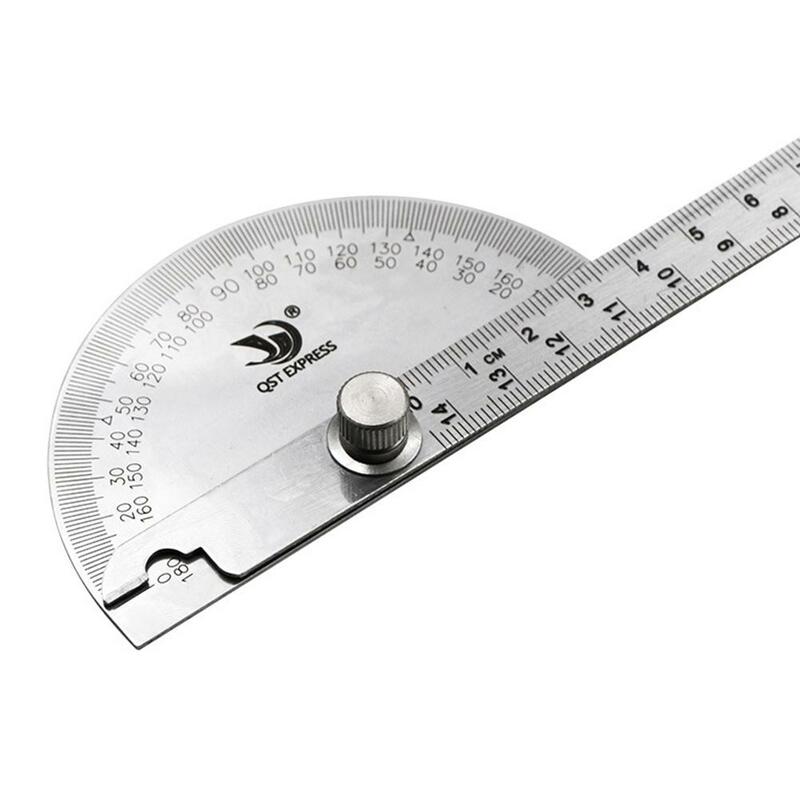 Protractor Angle Gauge Stainless Steel 180 Semicircle Degree