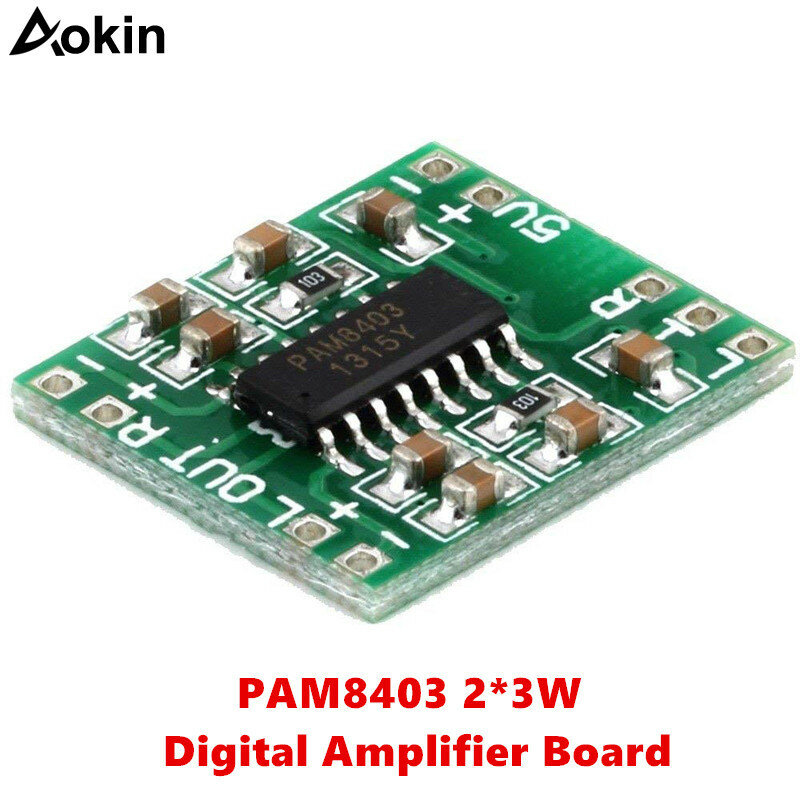 Placa amplificadora digital 2*3w pam8403, classe d digital 2.5v para 5v placa amplificadora de potência classe d placa amplificadora digital