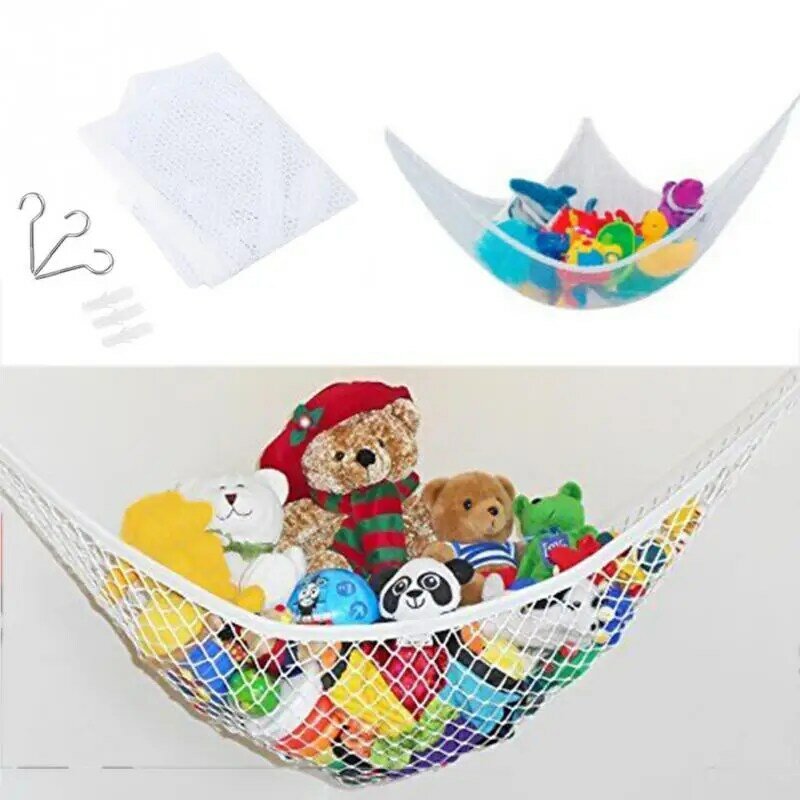 Organizador de red de toallas grande de alta calidad para niños, ropa de cama suave de peluche, hamaca de juguete para niños, 25 libras