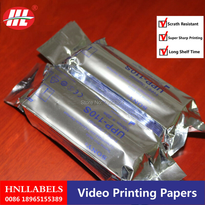 Rouleau de papier thermique à ultrasons pour imprimante SONY, 1x UPP-110S, 110mm x 20m, Upp 110s, haute qualité