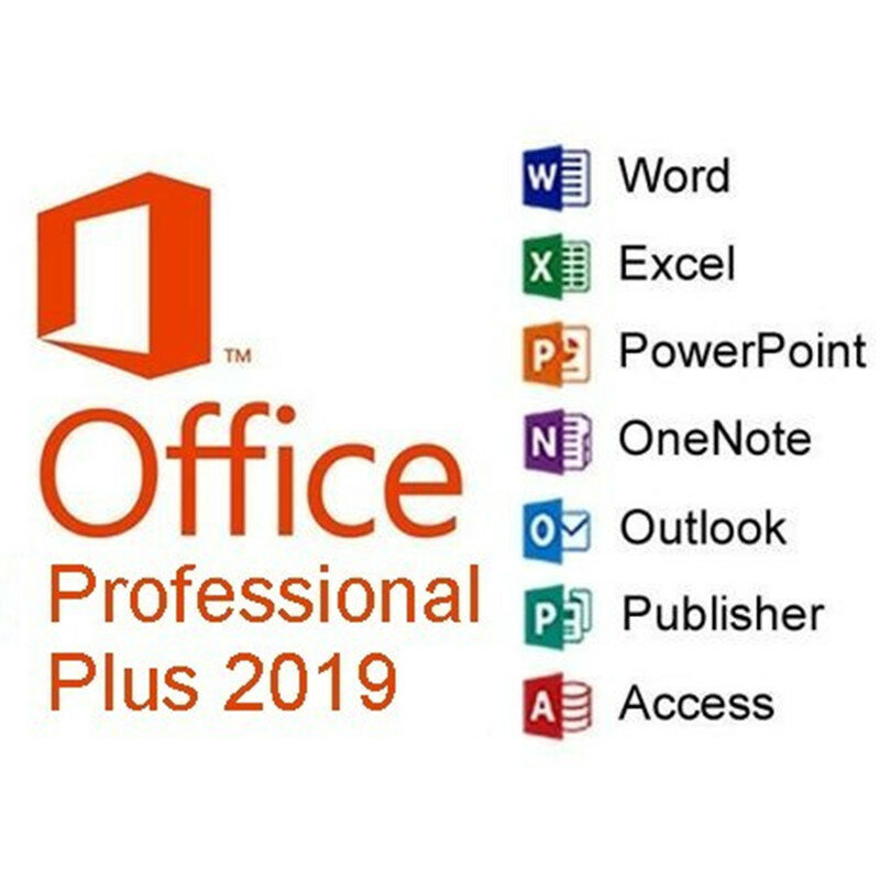 Microsoft Büro 2019 Professional Plus Lizenz | 1 gerät, Windows 10 PC Produkt Schlüssel Download