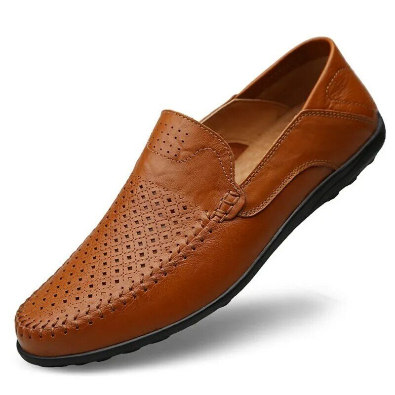 Zollrfea zapatos de moda Casual de marca de lujo de verano mocasines de cuero genuino mocasines transpirables zapatos de barco JB0029
