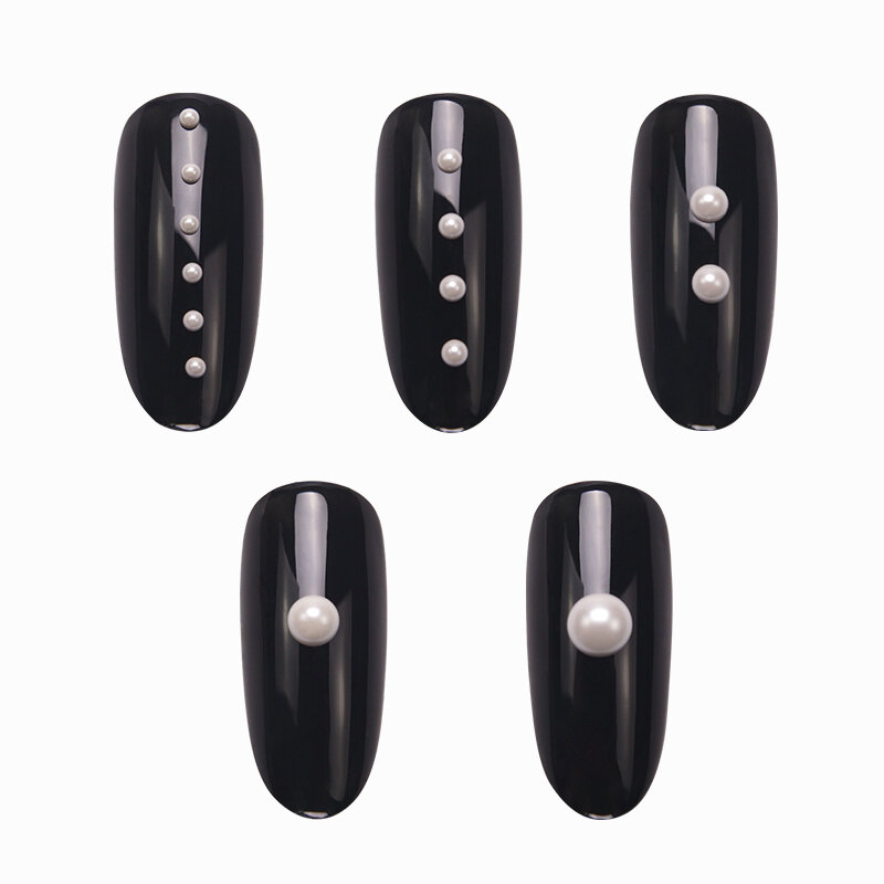 HNUIX-perlas de imitación para decoración de uñas, perlas para decoración de uñas acrílicas 3D
