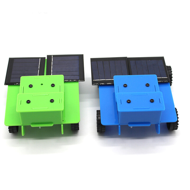 DIY мини-игрушка на солнечной батарее с двойной солнечной панелью, сборка, научные материалы, наборы транспортных средств, строительный робот