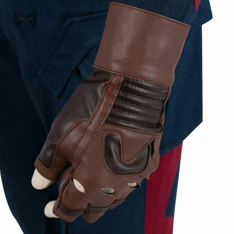 Avengers 4 Endgame Captain America Cosplay costume masque Steven Roger gilet pantalon haut Halloween en cuir gilet gants ensemble pour hommes