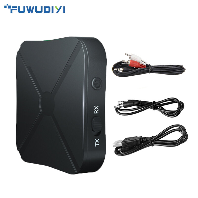 FUWUDIYI 2в1 Bluetooth передатчик приемник A2DP Bluetooth передатчик аудио 4,2 Bluetooth передатчик ТВ AUX адаптер для автомобиля