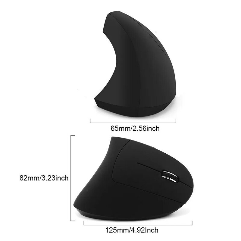 CHYI ergonomiczna bezprzewodowa mysz pionowa prawa/lewa ręka gry komputerowe mysz 5D 1600DPI mysz optyczna USB Gamer z podkładką pod mysz