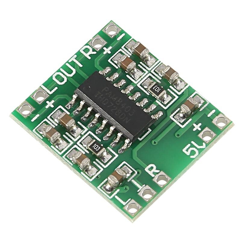 Aokin-PAM8403 Mini Amplificador Módulo Board, Digital Audio Speaker, Amplificador De Som, USB Power Supply, 2x3W