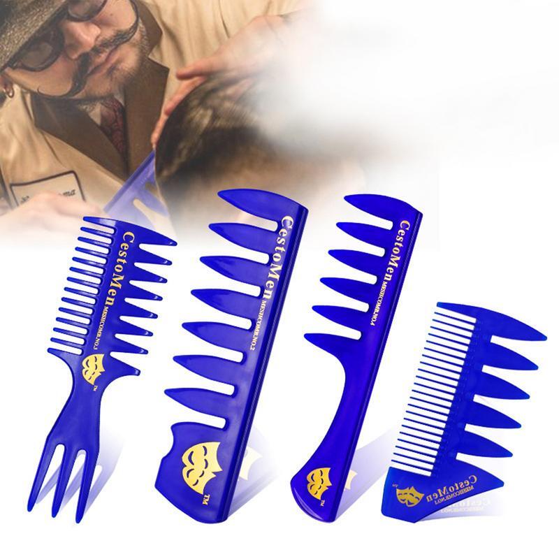 Nouveau Style hommes Gentleman grand peigne à dents larges avion coiffure peigne os forme queue de poisson Texture peigne brosse à cheveux