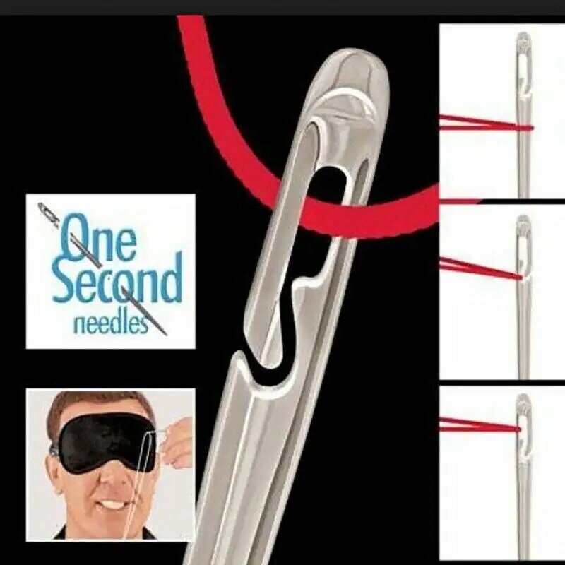 Seite Öffnung Nähen Haushalt Werkzeuge Hand Stopfen 12 stücke Nadeln Edelstahl Multi-größe Alten mann Blinde person Nähen nadeln