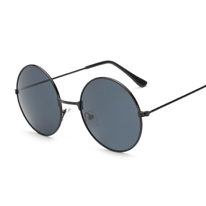 Óculos de sol retrô redondo, óculos escuros com armação de metal vintage uv400 para homens e mulheres