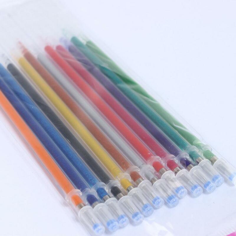 Mark Gel Pen Office School Stationery Supplies 12PCS Colorful Pen Refills Fluorescent Glitter Pen Replacement Refill  R20