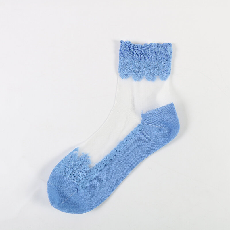 Модные тонкий прохладный и прозрачный классический цветочный Прозрачные шелковые носки дышащие и удобные