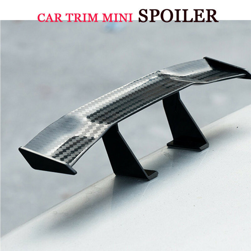 Uniwersalny wygląd z włókna węglowego, małe skrzydło Spoiler Mini charakterystyczne Spoiler samochodu ogon dekoracji