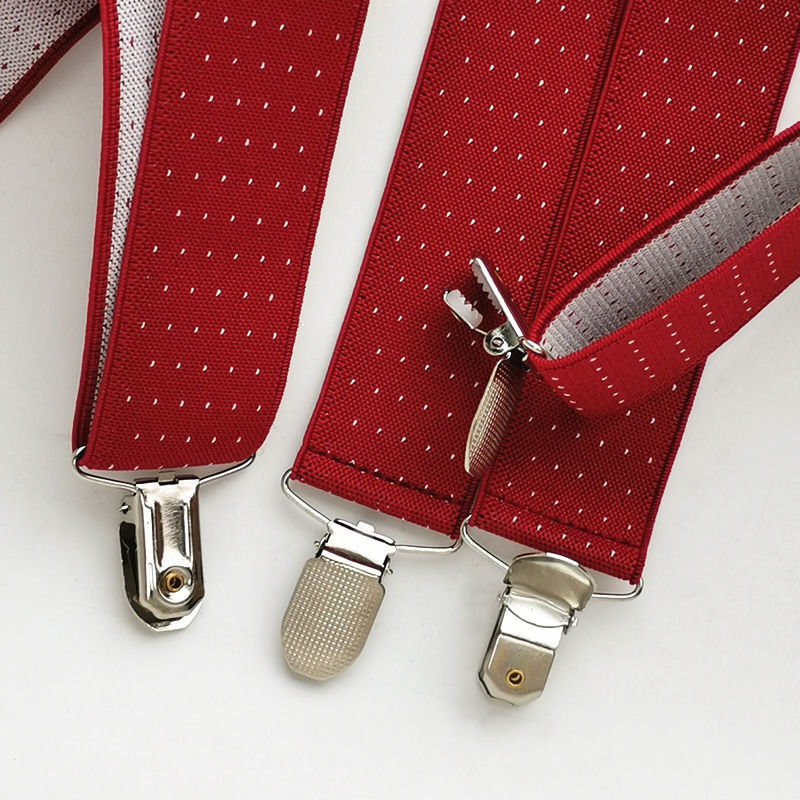 New Arrival H shaped Dot Suspender Men Women Suspenders 3 Size Wedding Wear Match Shirt Brace Jujube red BD066