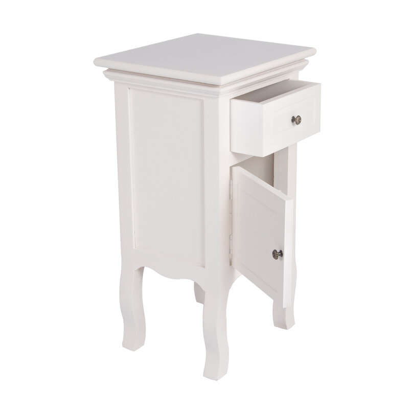 Panana 1 pc/2 pçs francês do vintage branco magro mesa de cabeceira armário de gaveta nightstand móveis entrega rápida