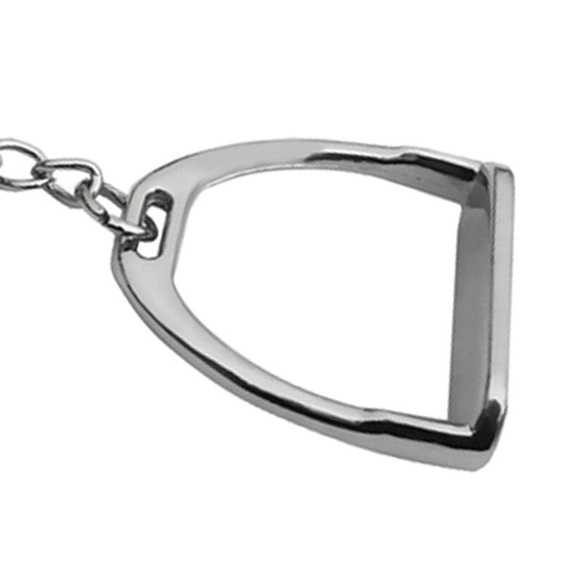Magirichesse-Porte-clés équestre léger en alliage de zinc, argent et or, étrier occidental, ornement porte-clés, équipement pour cavalier, 8cm
