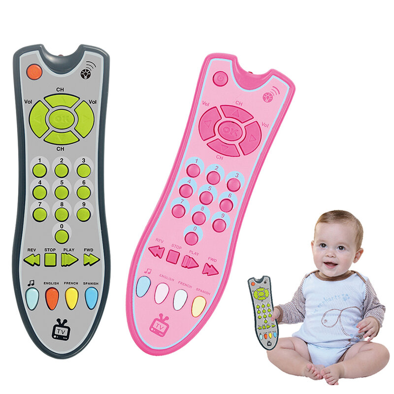 Juguete de música para bebé, teléfono móvil, TV, Control remoto, llave de coche, juguetes educativos tempranos, máquina eléctrica de aprendizaje de números, regalos para recién nacidos