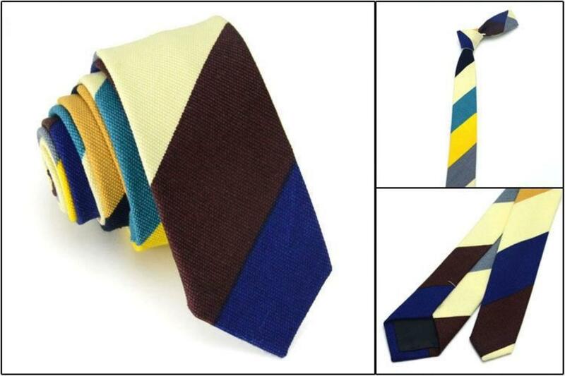 Новый Модный повседневный узкий галстук для мужчин женщин унисекс студентов парный галстук из хлопка и льна в полоску