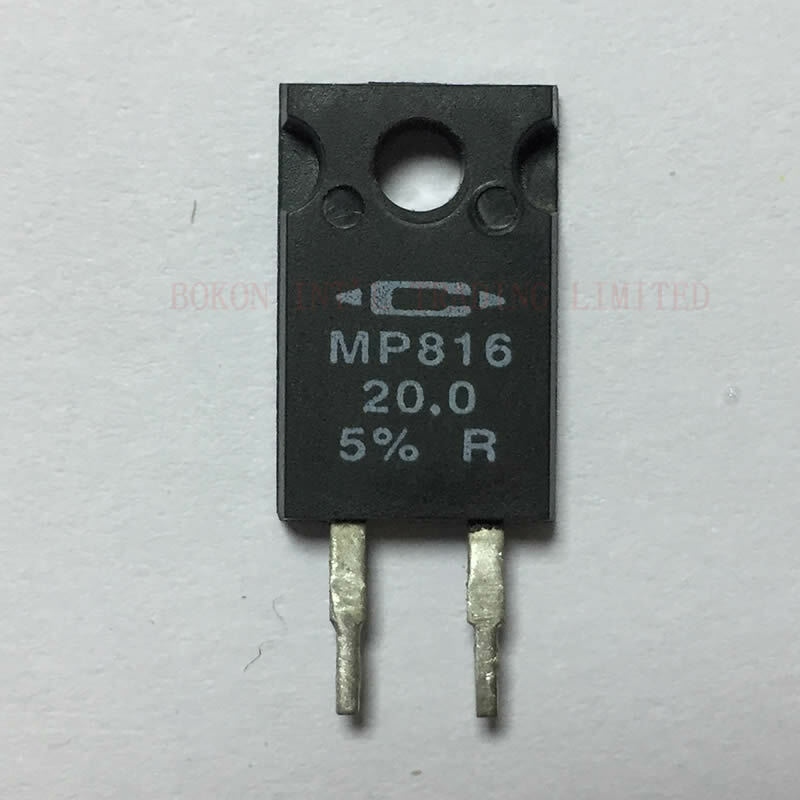 Силовая пленка для резистора MP816 16 Вт 5% Ом 220 с креплением через отверстие, MP816-20.0-5 % R, Силовые резисторы до-, стипосылка питания