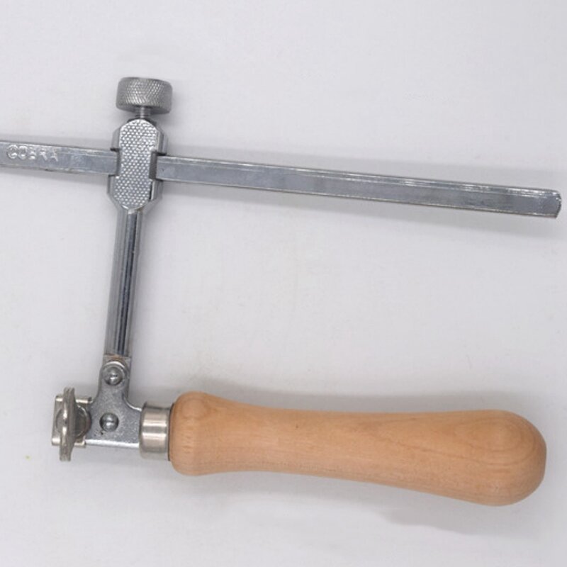 Arco de sierra ajustable profesional, mango de madera, marco de sierra de joyería, herramientas manuales