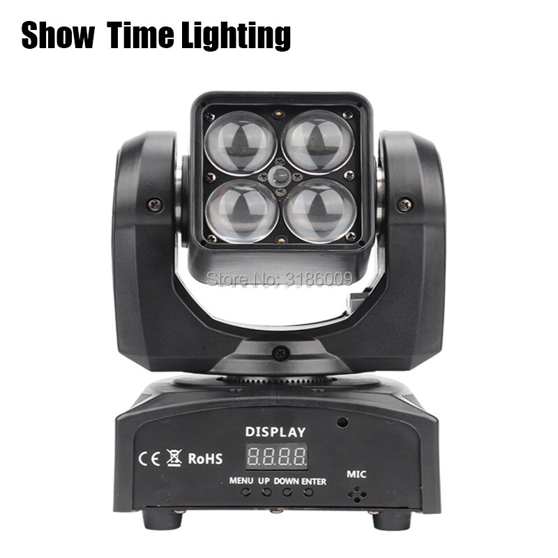 Good Effect Dj Led RGBW 4 IN 1 Led moving head light adjust degree Beam&zoom function professional stage KTV DJ Party lite