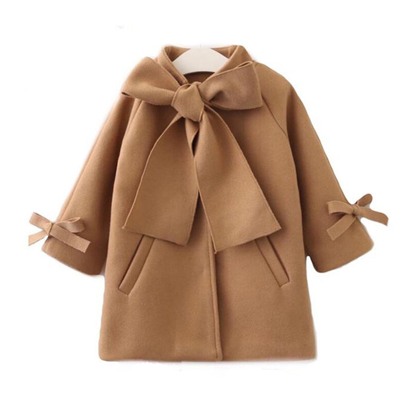 新しい冬秋幼児の子供の女コート暖かいちょうトレンチコートオーバーコートガールズキッズ長袖生き抜くジャケット