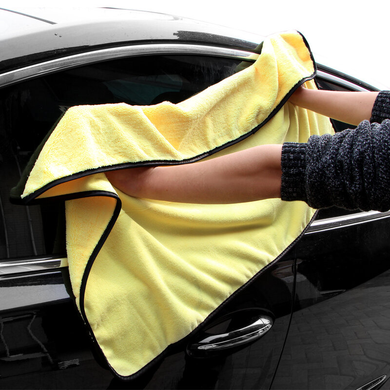 1Pc 92*56 CM Car Wash Towel Microfiber Car Cleaning Drying Cloth Hemming Car Care Cloth Detailing Car Wash Towel For Toyota