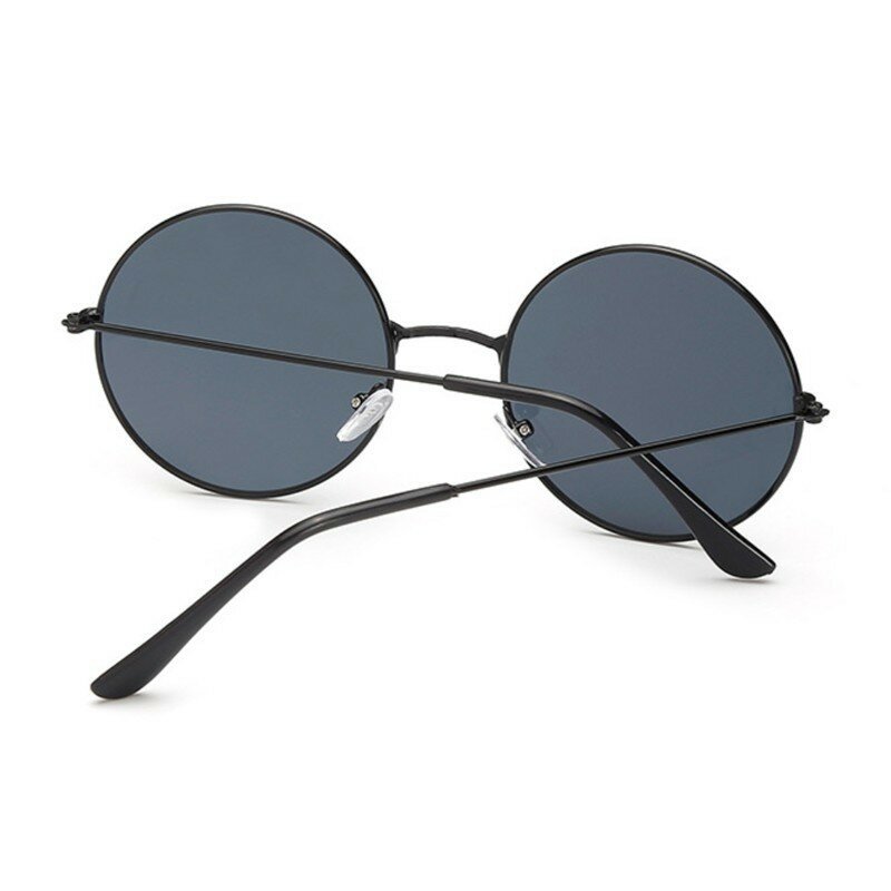 Óculos de sol retrô redondo, óculos escuros com armação de metal vintage uv400 para homens e mulheres