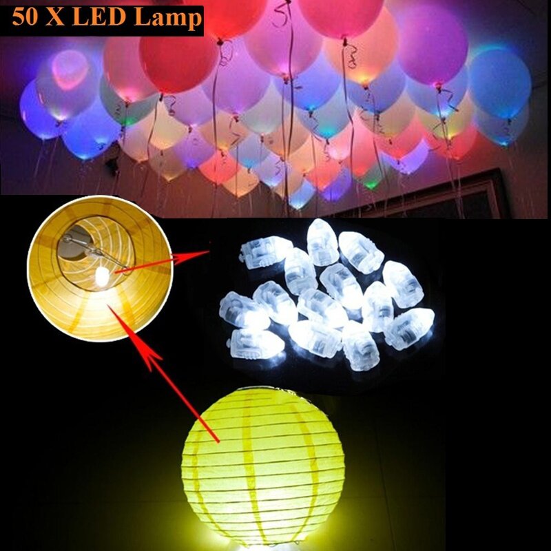 2019 New Colorful  LED Lamp Lights Balloons For Paper Lantern Balloon Birthday Christmas