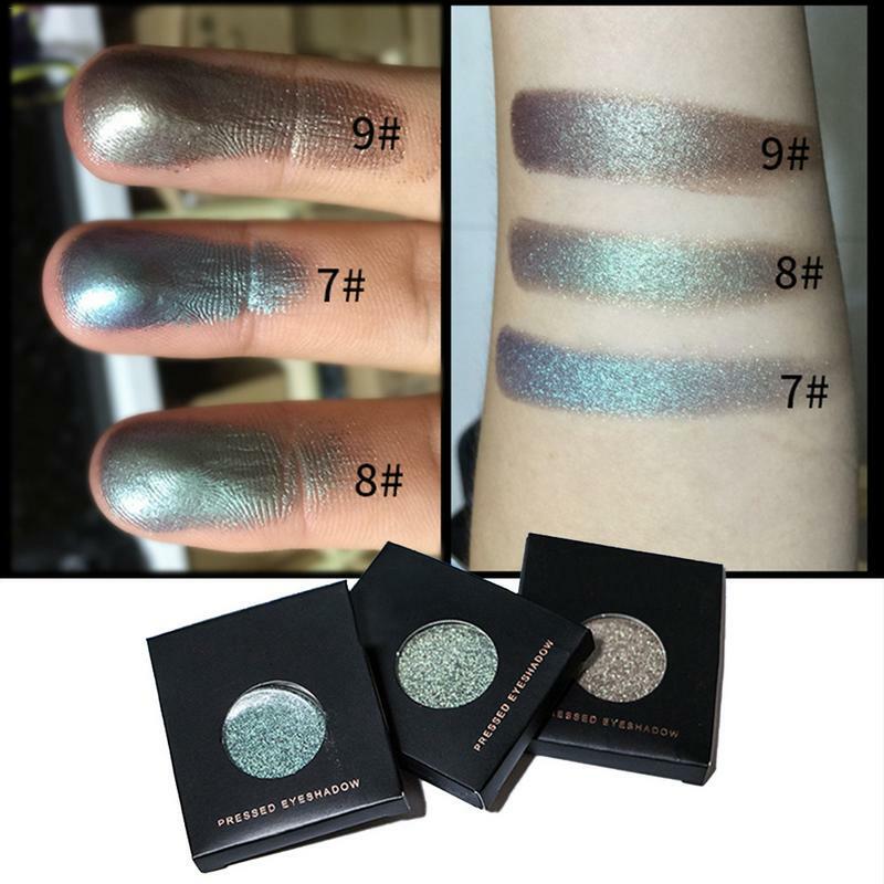 Makeup Eye Shadow Fashion Monochrome Soft Glitter Shimmer Eyeshadow Gradient Starry Green Eye Shadow Beauty Makeup Drop Shipping