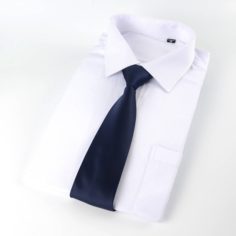 Fashion convenient efficient 8CM wide men's formalwear business work staff zipper tie easy to pull lazy tie