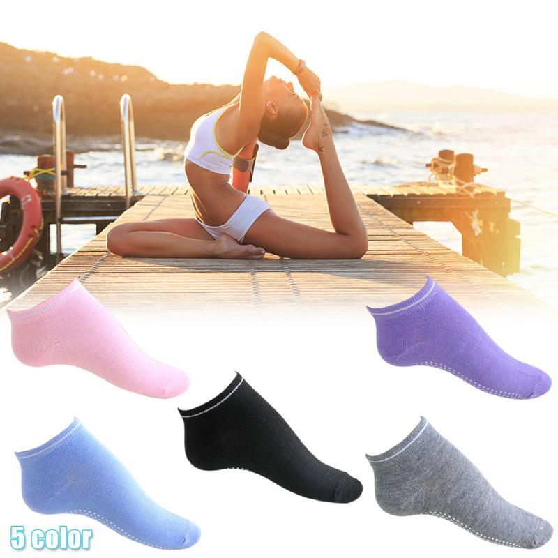 Pengiriman gratis kaus kaki Yoga olahraga kaus kaki Anti selip merah muda ungu biru abu-abu hitam katun hitam putih kaus kaki Yoga permen uniseks